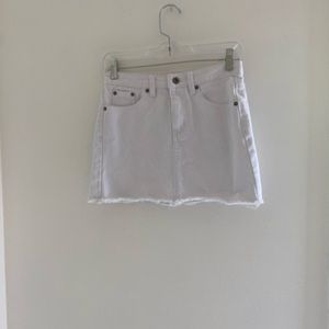 White Jean Skirt